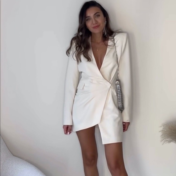 Zara Draped Blazer Dress - Picture 3 of 16